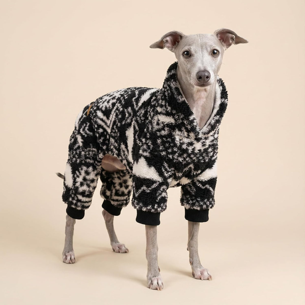 Fitwarm Collared Neck Plaid Dog Pajamas - Medium / Snowflake - image 2