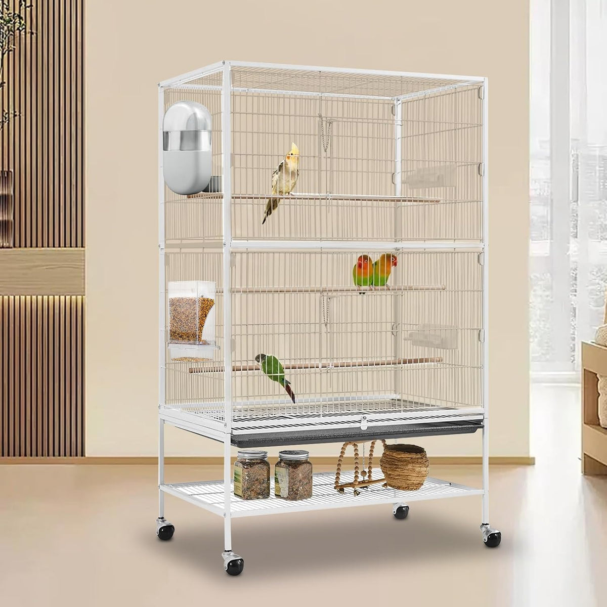 Lemtrflo No Mess Bird Feeder Water Dispenser - Gray - image 3