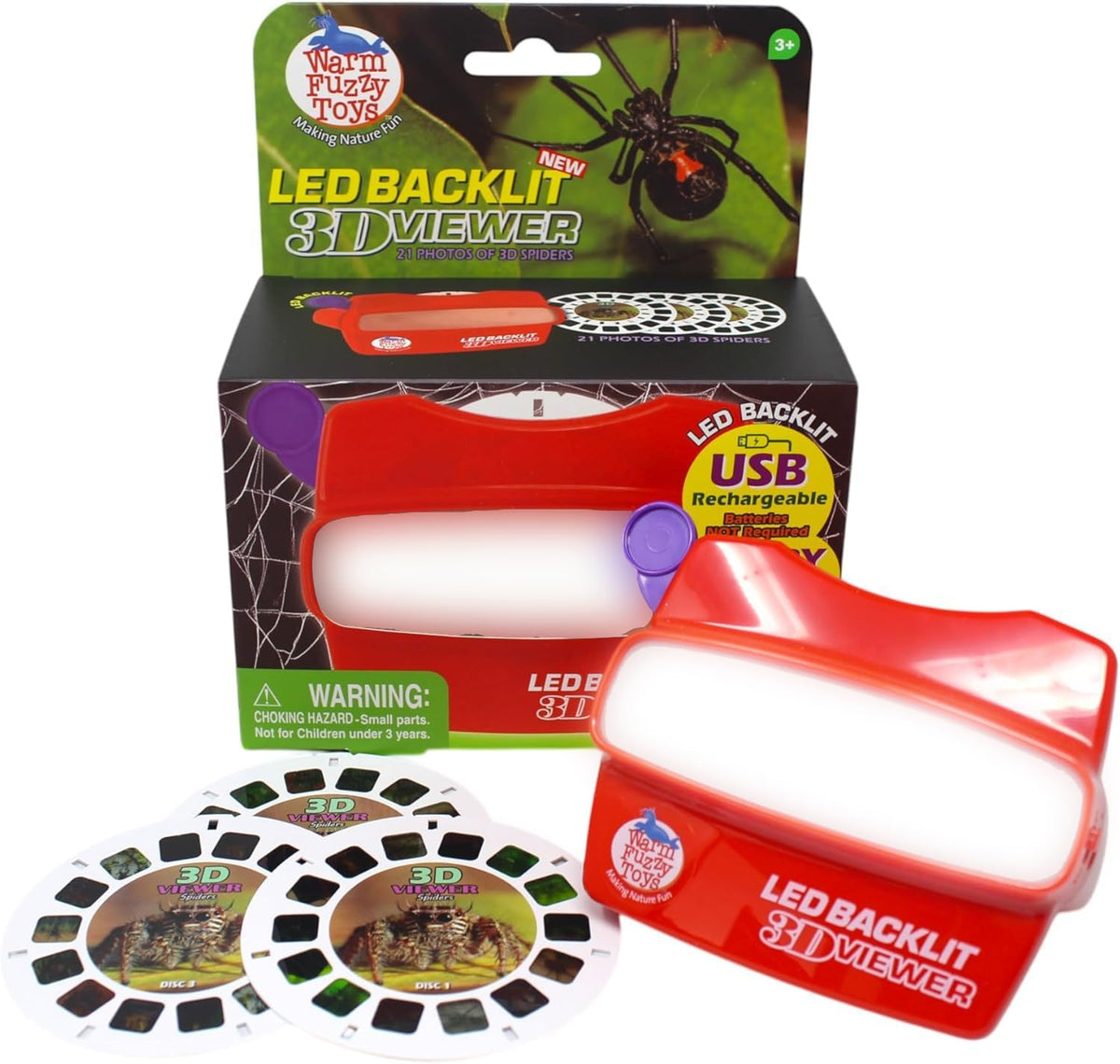 WARM FUZZY LED backlit 3D viewer with natural disasters reels - view 7