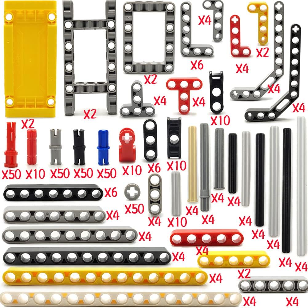 dspitwod 420 piece technic parts set with liftarms, beams, axles and connectors - view 10
