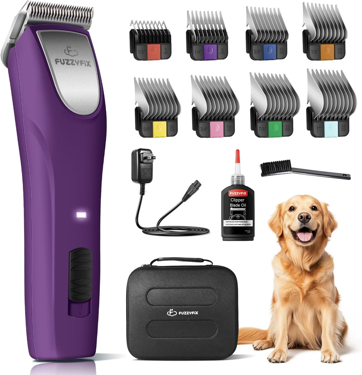 Professional Dog Clippers for Grooming Thick Curly Matted Coats – Essentials for Dogs - Violet