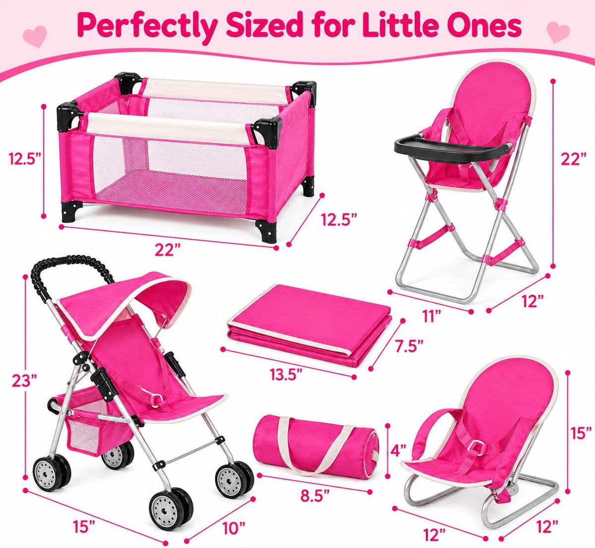 fash n kolor 4 Piece Doll Play Set, Includes - Pink/ White - image 3