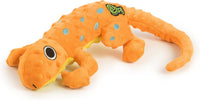 goDog Amphibianz Gecko Squeaky Plush Dog Toy - Amphibianz Gecko (Orange) / Large - image 4
