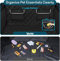 SUV Cargo Liner for Dogs - Trunk Cover with Side Walls for Compact SUV – Essentials for Dogs - Black with Pockets / Large (With Flaps) 93" - image 4