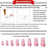 QUMY Dog Shoes for Large Dogs, Medium Dog Boots & Paw Protectors for Winter Snowy Day, Summer Hot Pavement, Waterproof in Rainy Weather, Outdoor Walking, Indoor Hardfloors Anti Slip Sole Pink 2