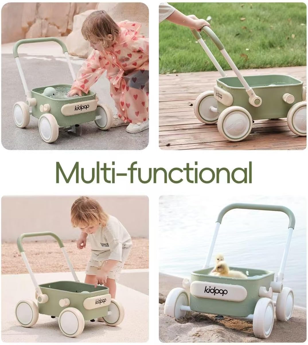 PULA Baby Push Walker with Wheels Toddler Wagon for First Learner - Black - image 4