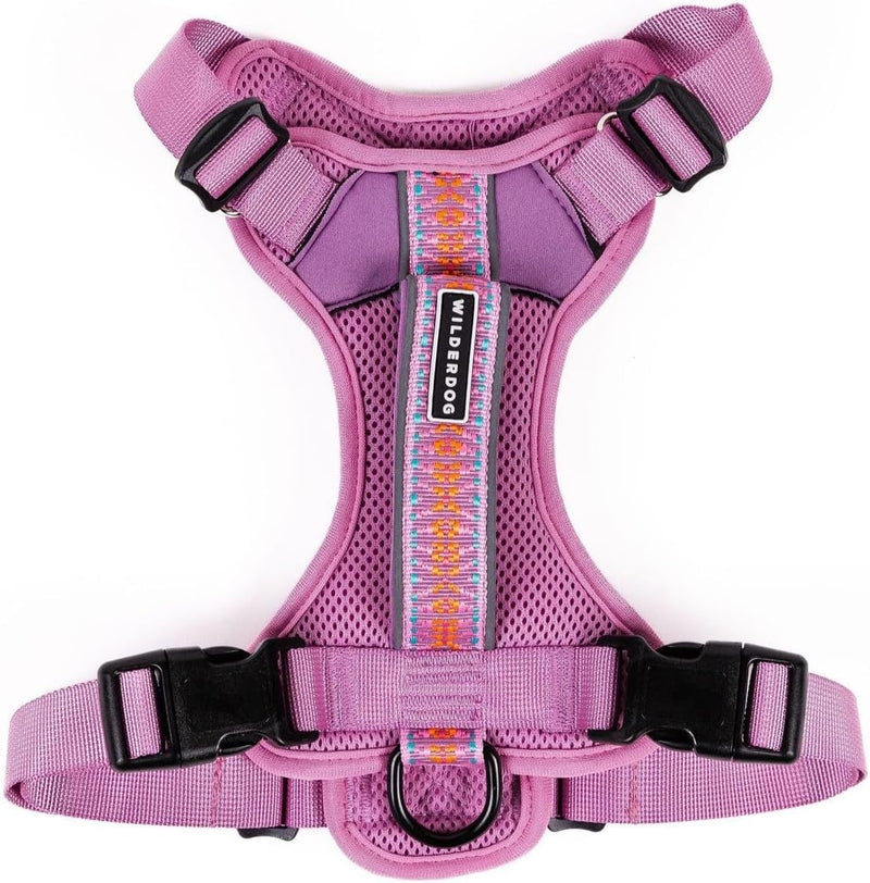 Wilderdog Lightweight Dog Harness with Reflective Straps - Lilac / Large