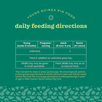 Oxbow Essentials Guinea Pig Food, Young, Made Alfalfa Hay for Guinea Pig, Pet Food Pellets with Vitamin C, Small Animal Pet Products, Made in USA, High Fiber, 10 lb. Bag