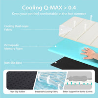 Dog Cooling Mat for Large Dogs, 35"x23" Memory Foam Pet Pad – Essentials for Dogs - Dark Beige / 24"L x18"W x 0.8"H - image 3