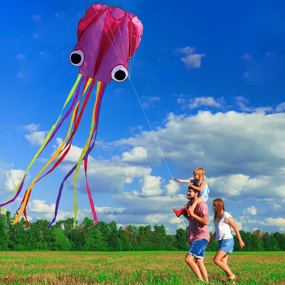 Hengda Kite Soft Octopus Kite Series - 1 / Purple - image 3