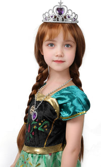 MUPUL kids long black braided wig with bangs for Halloween costumes - view 11