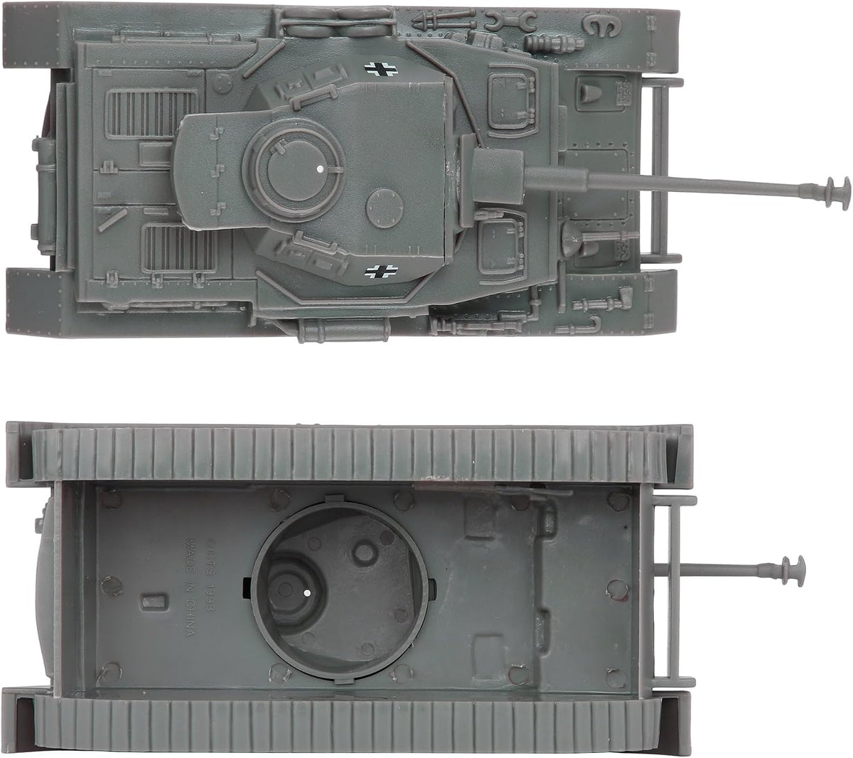 BMC Classic Toy Soldiers WW2 German Panzer IV tank in charcoal gray plastic - view 10