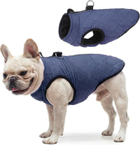 Winter Dog Vest Coat with Harness Built in – Essentials for Dogs - #1 Rolay Bule-Matte / L(Chest 19")-Regular