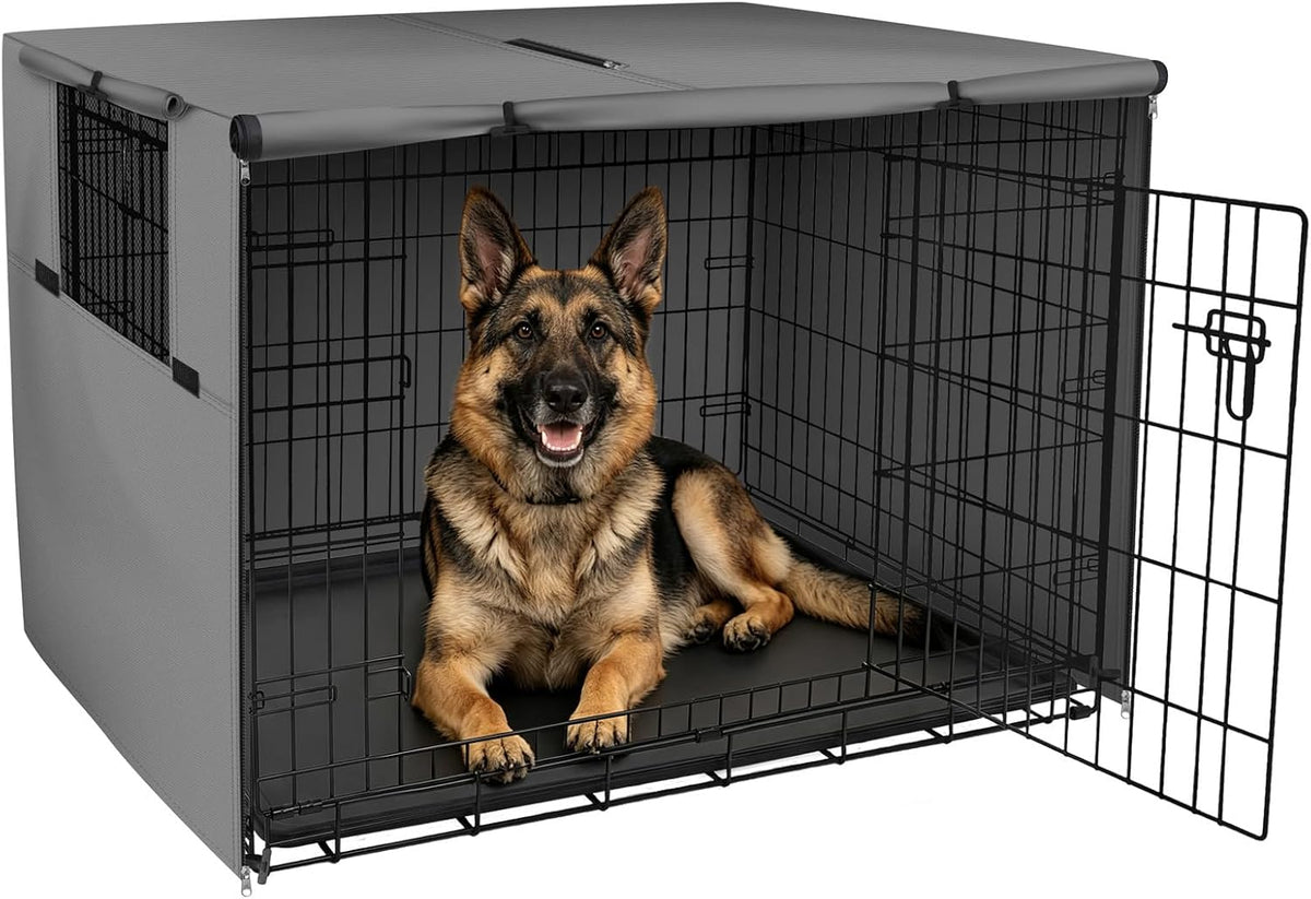 Explore Land Dog Crate Cover - Grey Cover / 48.0"L x 30.0"W x 33.0"H