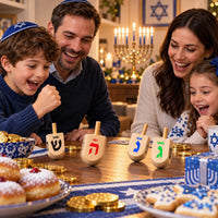 Let's Play Dreidel The Hanukkah Game 2 Extra Large Wood Dreidels - 4-Pack XL Dreidels - image 3
