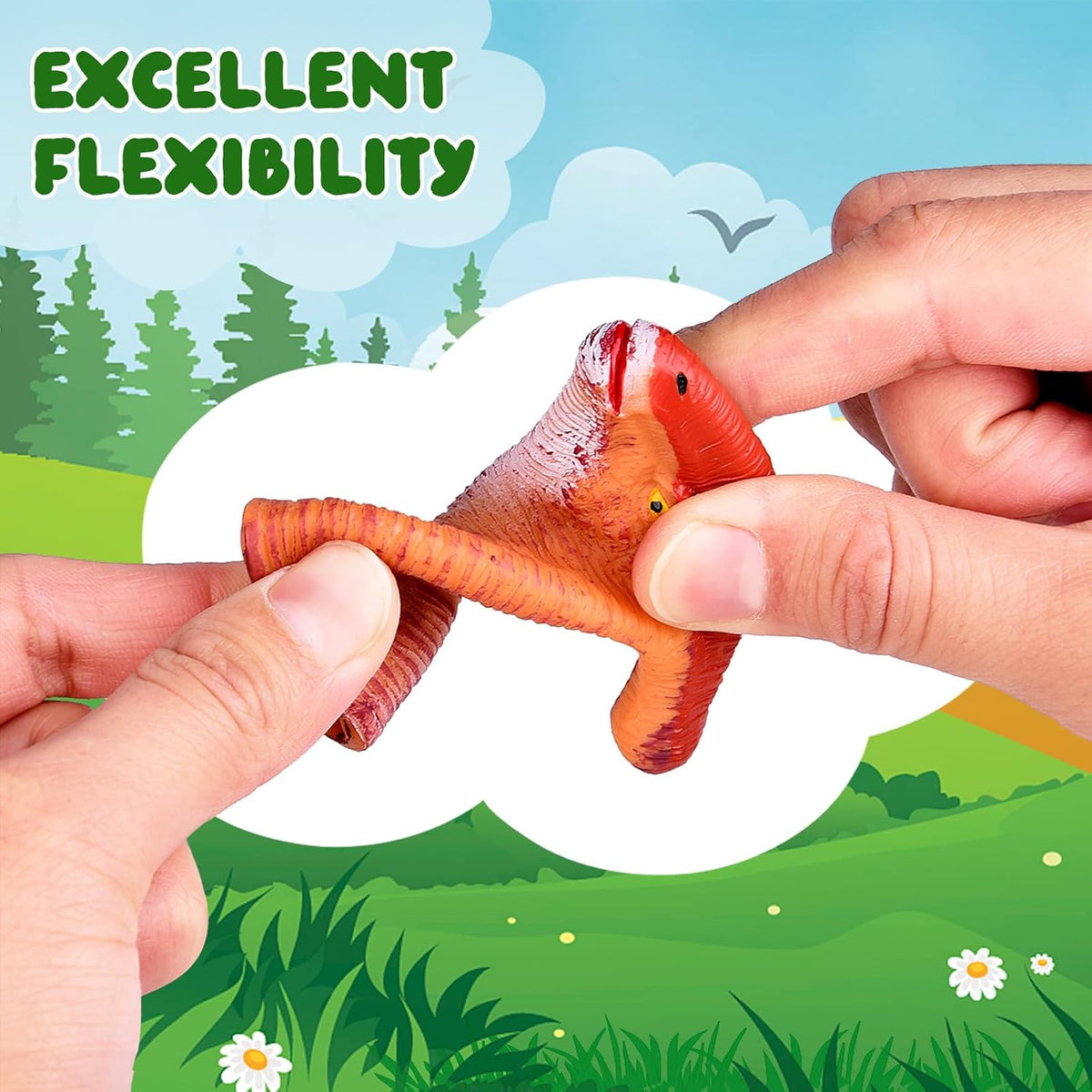 Dinosaur Finger Puppets, 10 PCS Dinosaur Head Puppet Set for Party Favors, Prize Box Toys - image 3