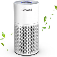 Air Purifiers for Home Large Room with Air Quality Sensor, Covers Up to 1640 Sq Ft, HEPA Filter, 360°Air Intake, Remove 99.97% Mold, Pet Dander, Dust, Odor, Smoke, ECOWELL Model: EAP360, White