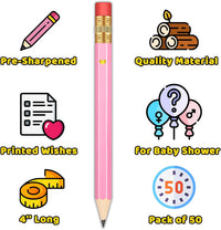 Baby Shower Pencils for Party Games, Neutral - Pink - It's a Girl - image 3