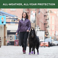 Protex PawZ Rubber Dog Boots for Paws 4" and Up, 24 Total (2 Packs of 12) - All-Weather, Anti-Slip, Waterproof Dog Socks - X-Large, Green