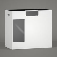 LANDEN Aquarium Stand and Cabinet, for up to 44Gal Tank, Fish Tank, Nano Foam Leveling Mat Included, Contemporary and Simple Design, Wooden Matte White Painted W35.5xD17.7xH31.49in (Stand Only)