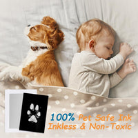 Inkless Paw Print Kit, Dog Paw Print Kit, Dog Nose Print Kit - Gold/Silver / Small-Medium 4 Pack - image 3