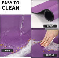 HotLive Dog Food Mat, Absorbent Cat Mat for Food and Water - Purple / 34"L x 18"W - image 3