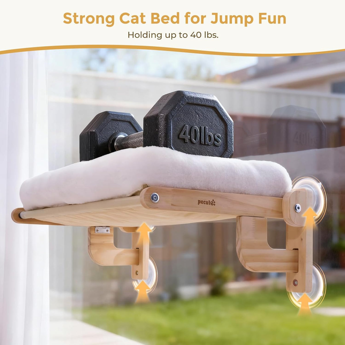 Pecute Foldable Cat Window Perch - White / Large - image 4