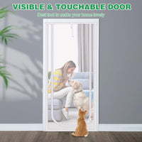 Reinforced Thickened Cat Screen Door - White / Up-u Shape, Fits Door Sizeup to 30"x 80" - image 2