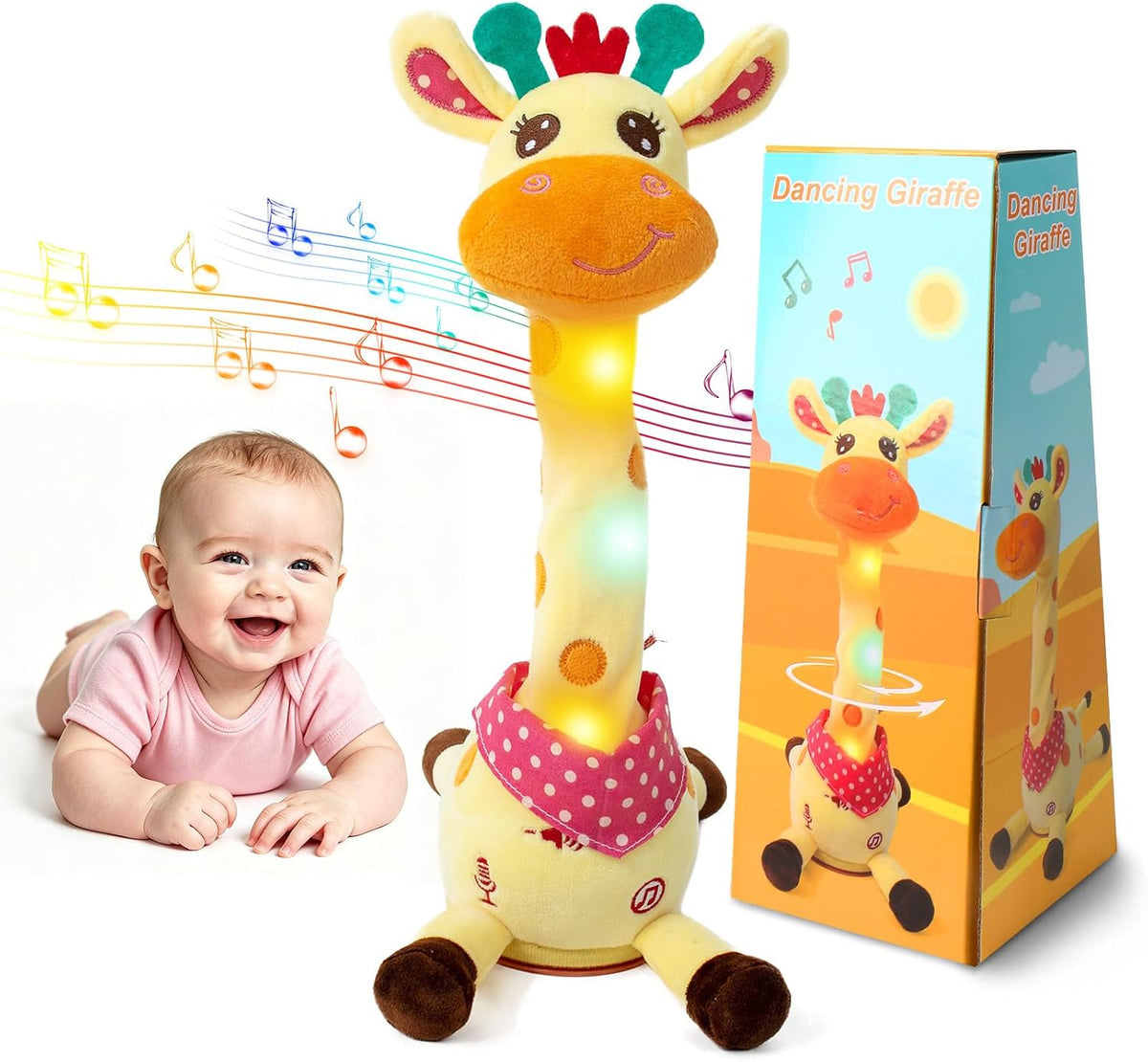 Emoin Adjustable Volume Control Dancing Cactus Toy Talking Cactus Toy - Dancing giraffe toy