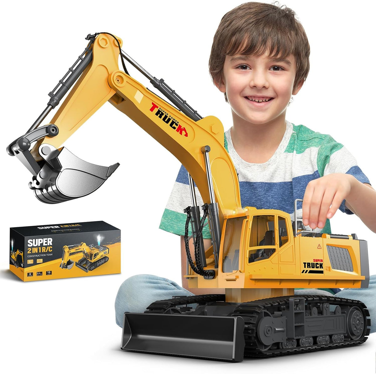 KIDMARKT 21" Large RC Excavator Toy - Large Excavator