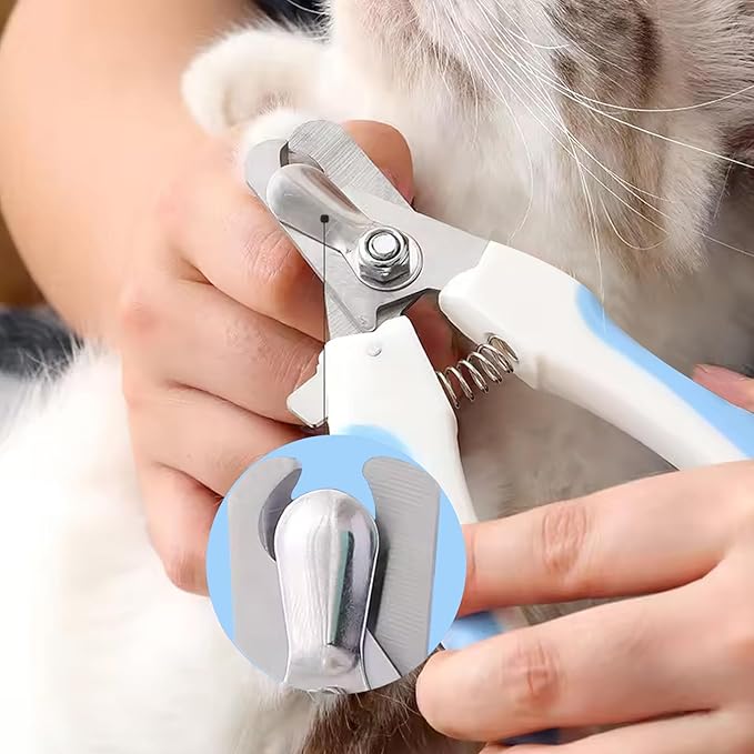 Zoocozy Cat Dog Pets Nail Clippers and Trimmers, Cat Grooming Supplies with Safety Guard, Avoid Overcutting, for Cat Dog Kitten Puppy Rabbit Guinea(Blue)
