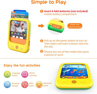 Qiaojoy Kids Learning Tablet Educational Learning Pad for Toddlers 2-5 – Fun for Kids & Family - Yellow - image 4