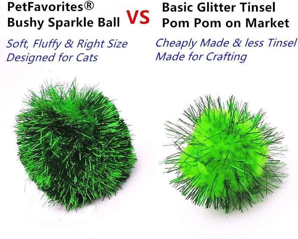 Bushy Sparkle Ball Cat Toy - 8 Pack - image 2