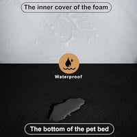 JOYELF Orthopedic Dog Bed for Extra Large Dogs, U-Shaped Foam Sofa Couch Bed, Bolster Waterproof Pet Bed with Removable Washable Cover and Nonskid Bottom for Dogs - Coffee