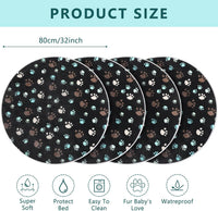 4 Pack Washable Whelping Pad Whelping Supplies Absorbent Reusable - Dark Gray / 32 Inch - image 2