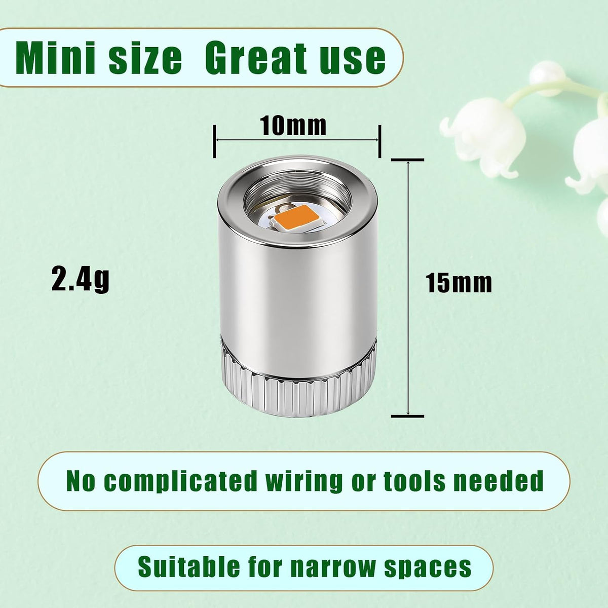 Mini Led Lights 10pc Small Led Lights Battery Powered Tiny Light Warm - Warm White - image 3
