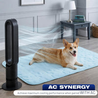 Cooling Dog Mat Large, Breathable 3D Mesh No-Gel Pad - Blue / 42" * 28" - image 3