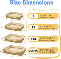 Washable Orthopedic Large Dog Bed - Big Dog Beds with Removable Waterproof Cover and Non-Slip Bottom XL Large Pet Bed with Bolster Extra Large Dogs Bed