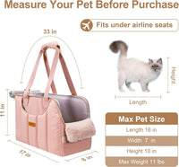 Dog Purse Carrier for Small Dogs Cats Rabbits Up to 12lbs - Pink - image 2