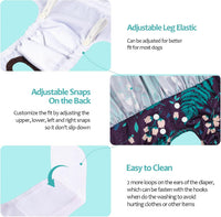 CuteBone Female Dog Diapers with Skirts 3 Pack Reusable Puppy Dresses - Retro florals skirts 3pcs / S - image 3