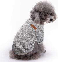 Dog Sweaters for Small Dogs, Soft Fleece Puppy Clothes - Grey / Large - image 2