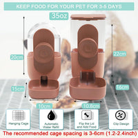 Lemtrflo Rabbit Feeder, Bunny Water Bottle Dispenser - Brown - image 2