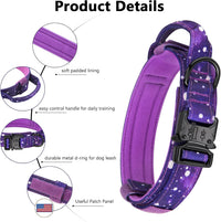 DAGANXI Tactical Dog Collar - Purple sky-SET / L - image 2