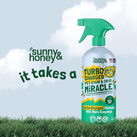 Sunny & Honey Enzyme Carpet Cleaner Spray - 32 Fl Oz, Spring Mint - Pet Urine Remover & Odor Eliminator - Stain Remover
