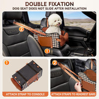 Center Console Dog Car Seat for Small Dogs - brown - image 3