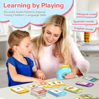 Spanish & English Talking Flash Cards for Toddler - Blue / 510 Words Spanish & English (ABC+123+3 Songs) - image 4