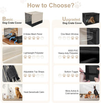Explore Land Breathable Dog Crate Cover - 18"L x 12"W x 14"H / Tan - image 2