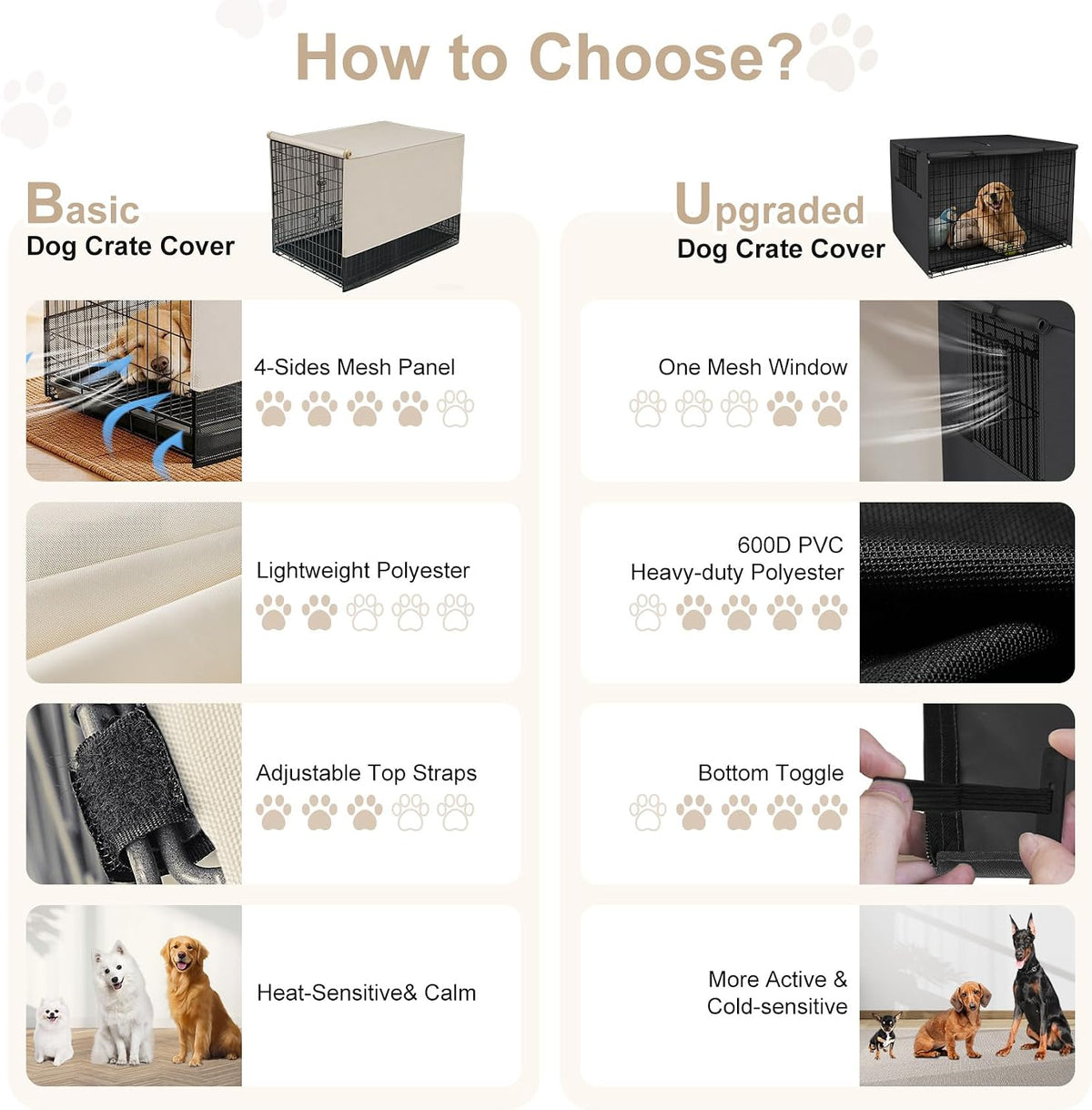 Explore Land Breathable Dog Crate Cover - 18"L x 12"W x 14"H / Tan - image 2