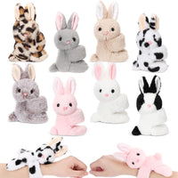 Liliful 8 Pack Kids Plush Gifts Stuffed Animal Slap Bracelets - Rabbit