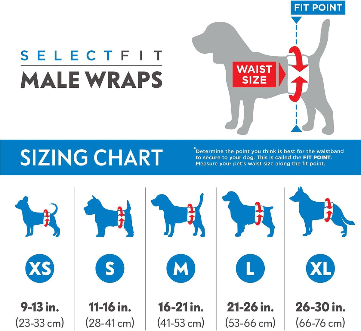 Paw Inspired Select Fit Male Dog Wraps, Wetness Indicator - Medium - image 3